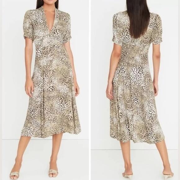 Faithfull the Brand Dresses & Skirts - EUC FAITHFULL THE BRAND Marie Louise Midi Dress Mila Animal Print Womens Size 6